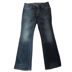 Harley Davidson GenuineMotorClothes Mid-rise Bootcut Jeans Blue Wash Size 8